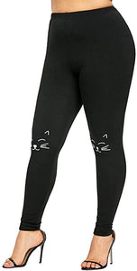 Mikey Store Womens Fashion Pants Cat Print Leggings